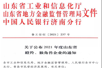 恭喜海博電氣成功獲評2021年度山東省瞪羚企業